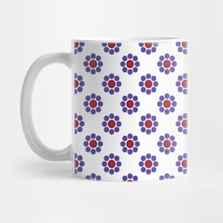 Floral pattern with white background. Mug